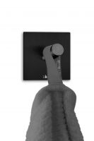 "PECO" handdoekhaak vierkant,5 cm, zwart "PECO" handdoekhaak vierkant,5 cm, zwart