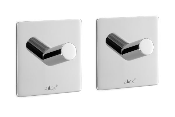 "PECO" towel hook, square,set/2, high gloss
