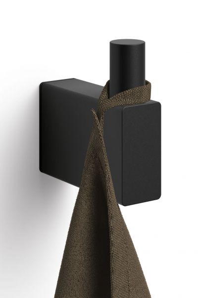 "LINEA" crochet porte-serviette , 4,8 cm, noir