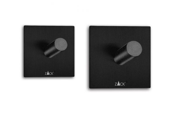 "PECO" handdoekhakenvierkant, 4,2 cm, set/2, zwart