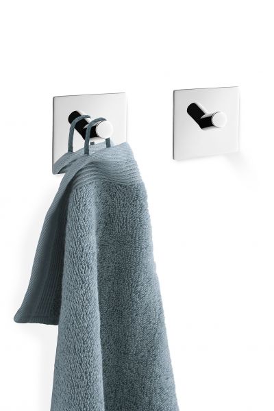 "DUPLO" crochet porte-serviette, carré, set/2 très brillant