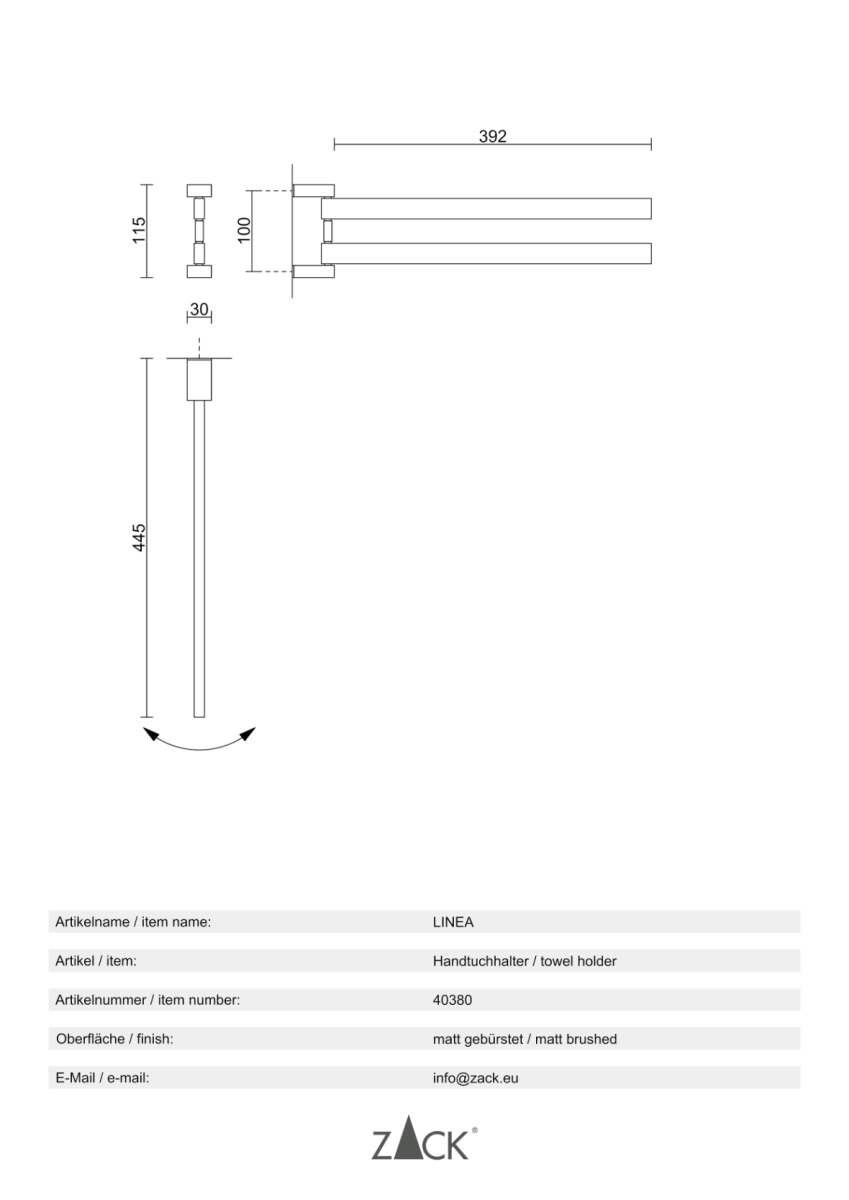 VDN Stainless Handdoekrek - Handdoekrek badkamer - Zilver - RVS | Leen Bakker