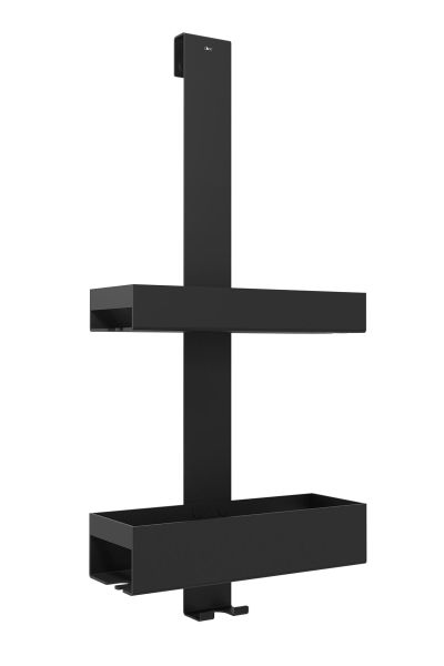 "ALOS" shower shelf, hanging, black, 2 baskets