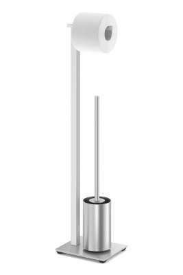 ZACK 40180 MIMO Ersatzrollenhalter Aus Edelstahl Matt | Freistehend Für 3 Toilettenpapierrollen | Ø 15 Cm, Höhe 37,5 Cm