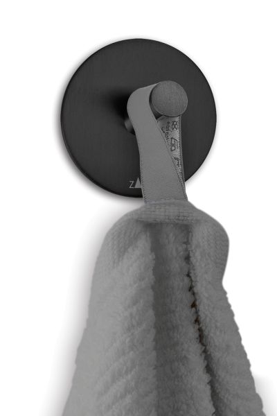 "PECO" crochetporte-serviette,ø 5,5 cm, noir