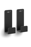 "POTES" handdoekhaakje, klein, set/2, zwart "POTES" handdoekhaakje, klein, set/2, zwart