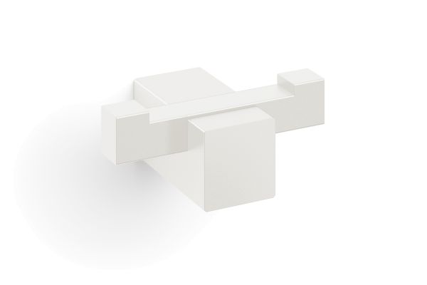 "CARVO" double crochetporte-serviette, blanc