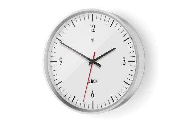 "VIDA" radio-controlled wall clock, ø 24cm, white