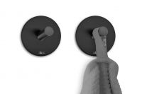 "PECO" handdoekhaken rondø 4,5 cm, set/2, zwart "PECO" handdoekhaken rondø 4,5 cm, set/2, zwart